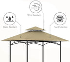 Grill Gazebo Canopy Replacement, 5 x 8 Ft, Khaki in 5 x 8 Ft in Khaki, alternate view 4