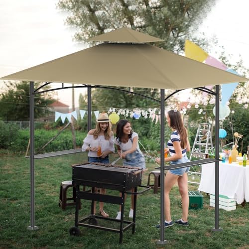 Grill Gazebo Canopy Replacement, 5 x 8 Ft, Khaki in 5 x 8 Ft in Khaki, alternate view 7
