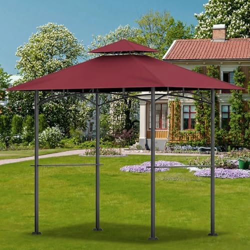 Grill Gazebo Canopy Replacement, 5 x 8 Ft, Red in 5 x 8 Ft in Red, alternate view 2