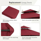 Grill Gazebo Canopy Replacement, 5 x 8 Ft, Red in 5 x 8 Ft in Red, alternate view 5