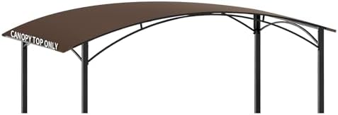 Grill Gazebo Replacement Canopy Top Cover Only, 8x5 ft, Coffee in 8x5 ft