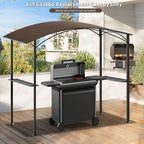 Grill Gazebo Replacement Canopy Top Cover Only, 8x5 ft, Coffee in 8x5 ft, alternate view 2