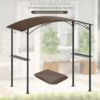 Grill Gazebo Replacement Canopy Top Cover Only, 8x5 ft, Coffee in 8x5 ft, alternate view 4