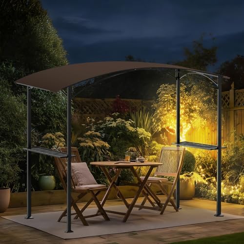 Grill Gazebo Replacement Canopy Top Cover Only, 8x5 ft, Coffee in 8x5 ft, alternate view 6