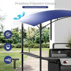 Grill Gazebo Replacement Canopy Top Cover Only, 8x5 ft, Gray in 8x5 ft in Gray, alternate view 3