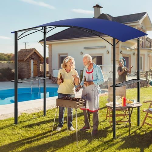 Grill Gazebo Replacement Canopy Top Cover Only, 8x5 ft, Gray in 8x5 ft in Gray, alternate view 6