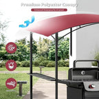 Grill Gazebo Replacement Canopy Top Cover Only, 8x5 ft, Red in 8x5 ft in Red, alternate view 3