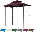Grill Gazebo Replacement Canopy Top Only - 5' x 8' Outdoor BBQ Gazebo Canopy Roof, Waterproof Double Tiered