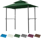 Grill Gazebo Replacement Canopy Top Only - 5' x 8' Outdoor BBQ Gazebo Canopy Roof, Waterproof Double Tiered