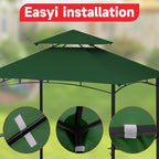 Grill Gazebo Replacement Canopy Top Only - 5' x 8' Outdoor BBQ Gazebo Canopy Roof, Waterproof Double Tiered, alternate view 5