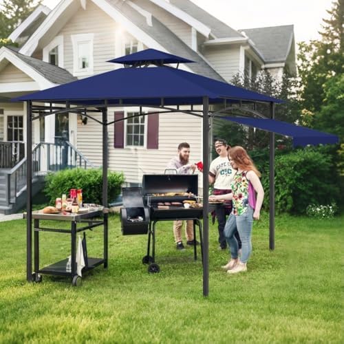 Grill Gazebo Replacement Canopy Top Only, 5x11 ft, Blue in 5x11 ft in Blue, alternate view 2