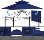 Grill Gazebo Replacement Canopy Top Only, 5x11 ft, Blue in 5x11 ft in Blue, alternate view 7