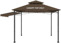 Grill Gazebo Replacement Canopy Top Only, 5x11 ft, Coffee in 5x11 ft