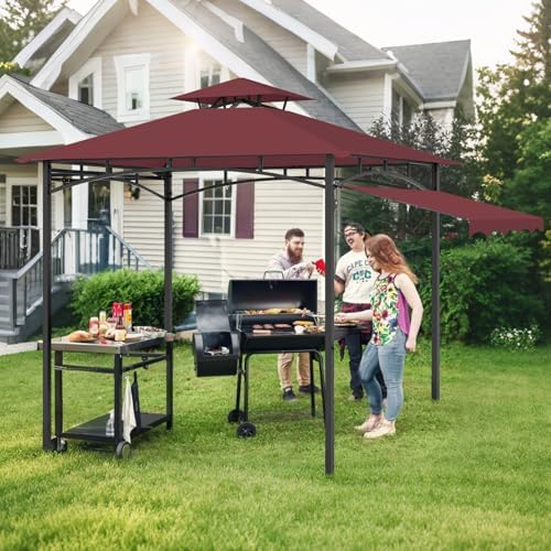 Grill Gazebo Replacement Canopy Top Only, 5x11 ft, Red in 5x11 ft in Red, alternate view 2