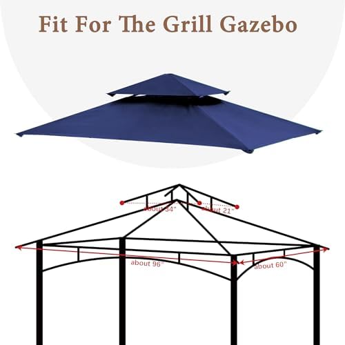 Grill Gazebo Replacement Top for Model: 822694,31937-17,21581,43472,812576, alternate view 4