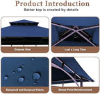 Grill Gazebo Replacement Top for Model: 822694,31937-17,21581,43472,812576, alternate view 5