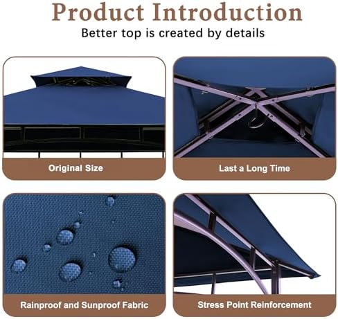 Grill Gazebo Replacement Top for Model: 822694,31937-17,21581,43472,812576, alternate view 5