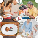 Grill Platter Gift for Dad, Daddy Barbecue Serving Tray Plate in large in White, alternate view 3