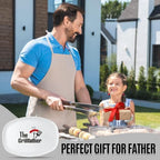 Grill Platter Gift for Dad, Daddy Barbecue Serving Tray Plate in large in White, alternate view 6