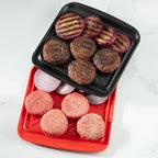 Grilling Prep & Serve Trays, 10.5x10.5 inch Small BBQ Tray Safe for Food Handling, 2 Dishwasher Safe Nesting, alternate view