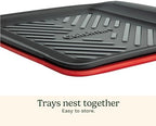 Grilling Prep & Serve Trays, 10.5x10.5 inch Small BBQ Tray Safe for Food Handling, 2 Dishwasher Safe Nesting, alternate view