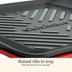 Grilling Prep & Serve Trays, 10.5x10.5 inch Small BBQ Tray Safe for Food Handling, 2 Dishwasher Safe Nesting, alternate view
