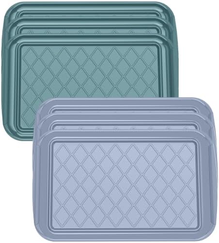 Grilling Prep & Serve Trays for Party- Set of 6, Large Serving Platters for Raw and Cooked Food, Dishwasher