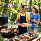 Grilling Prep & Serve Trays for Party- Set of 6, Large Serving Platters for Raw and Cooked Food, Dishwasher, alternate view 2