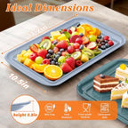 Grilling Prep & Serve Trays for Party- Set of 6, Large Serving Platters for Raw and Cooked Food, Dishwasher, alternate view 3