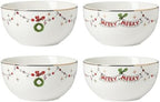 Grinchmas Christmas All-Purpose Bowls, Salad Bowl Set for 4 in 4.01 in Green