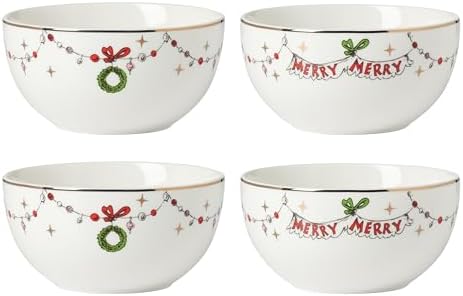 Grinchmas Christmas All-Purpose Bowls, Salad Bowl Set for 4 in 4.01 in Green