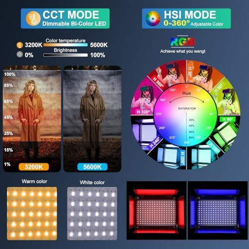 GVM RGB Led Video Light with 3 Softboxes, 680RS 3 Packs 50W Studio Lights with Bluetooth Control, Upgrade, alternate view 3