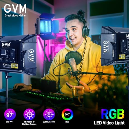 GVM RGB Led Video Light with 3 Softboxes, 680RS 3 Packs 50W Studio Lights with Bluetooth Control, Upgrade, alternate view 4