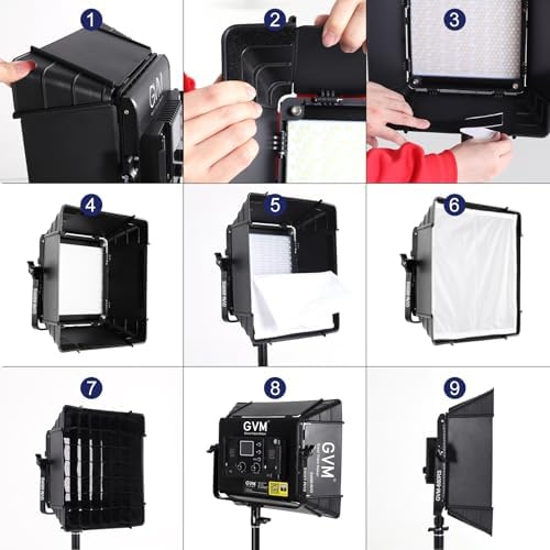 GVM RGB Led Video Light with 3 Softboxes, 680RS 3 Packs 50W Studio Lights with Bluetooth Control, Upgrade, alternate view 5