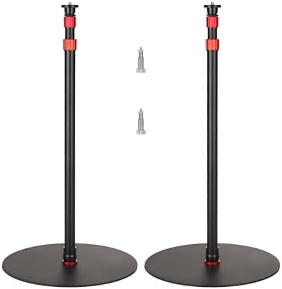 GVM YB2L200 79.9in Heavy Duty Light Stand Kit (2-Pack), Round Base Monopod, 10kg Load Capacity, Flat Base for
