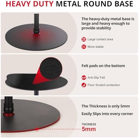 GVM YB2L200 79.9in Heavy Duty Light Stand Kit (2-Pack), Round Base Monopod, 10kg Load Capacity, Flat Base for, alternate view
