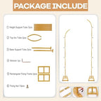 Half Balloon Arch Stand 7.5FT&6.2FT Wedding Arch Stand with Base Gold, alternate view 6