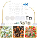 Half Balloon Arch Stand 8.2FT&5FT Balloon Arch With in Gold-b