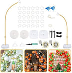 Half Balloon Arch Stand 8.2FT&5FT Balloon Arch With in Gold-b