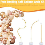 Half Balloon Arch Stand 8.2FT&5FT Balloon Arch With in Gold-b, alternate view 5