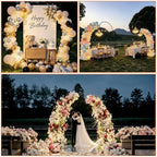 Half Balloon Arch Stand 8.2FT&5FT Balloon Arch With in Gold-b, alternate view 7