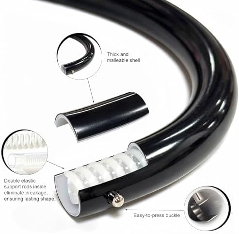 Half Balloon Arch Stand Kit for Floor fit Wedding, Birthday Party, Black in Black, alternate view 4