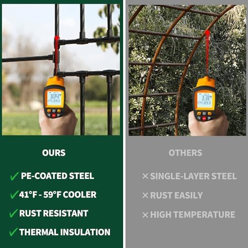 Half Garden Arch Trellis, 7.9FT Metal Arbor for Climbing Plants Outdoor in 47.2 inch Length - Black, alternate view 6