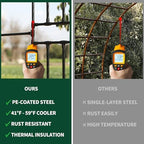 Half Garden Arch Trellis, 7.9FT Metal Arbor for Climbing Plants Outdoor in 47.2 inch Length - Black, alternate view 6