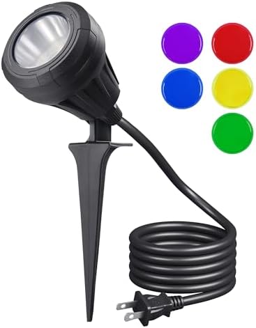 Halloween 120V Outdoor Spotlight, 5 Extra Lenses Landscape Light