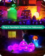 Halloween 120V Outdoor Spotlight, 5 Extra Lenses Landscape Light, alternate view 3