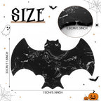 Halloween Bat Marble Cheese Board Black Charcuterie Cutting Tray Marble Serving Decorative for Halloween, alternate view 2