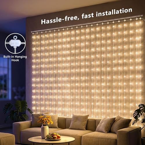 Halloween Curtain Lights String, 256 LED 5.2 x 5.2ft Color Changing in 5.2 x 5.2ft, alternate view 5