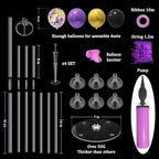 Halloween Decorations,4Set Purple Black Gold Balloon Stand Kit in 4 Count (Pack of 1) in Black Gold, alternate view 3