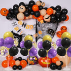 Halloween Decorations,4Set Purple Black Gold Balloon Stand Kit in 4 Count (Pack of 1) in Black Gold, alternate view 6